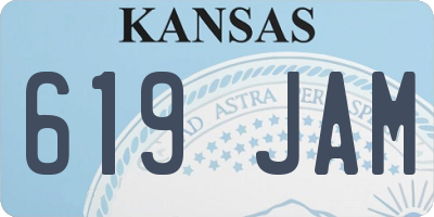 KS license plate 619JAM