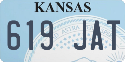 KS license plate 619JAT