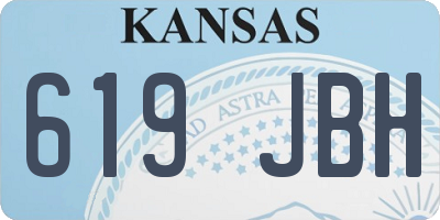 KS license plate 619JBH