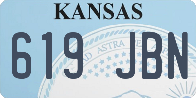 KS license plate 619JBN