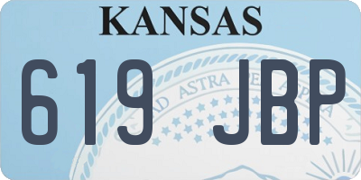 KS license plate 619JBP