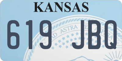 KS license plate 619JBQ