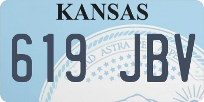 KS license plate 619JBV