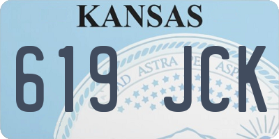 KS license plate 619JCK