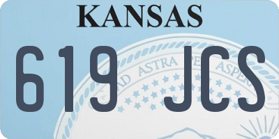 KS license plate 619JCS