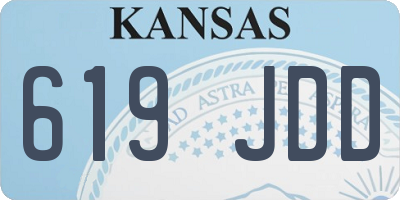 KS license plate 619JDD