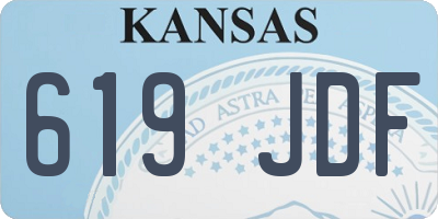 KS license plate 619JDF