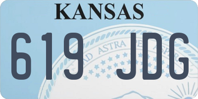KS license plate 619JDG