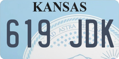 KS license plate 619JDK