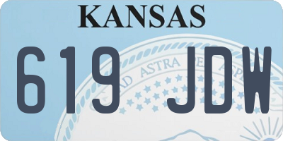 KS license plate 619JDW