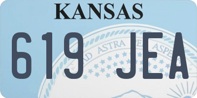KS license plate 619JEA