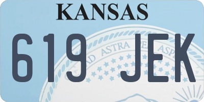 KS license plate 619JEK