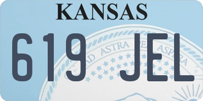 KS license plate 619JEL