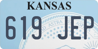 KS license plate 619JEP