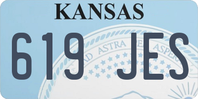 KS license plate 619JES