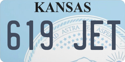 KS license plate 619JET