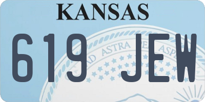 KS license plate 619JEW