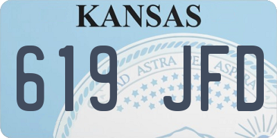 KS license plate 619JFD