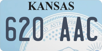 KS license plate 620AAC