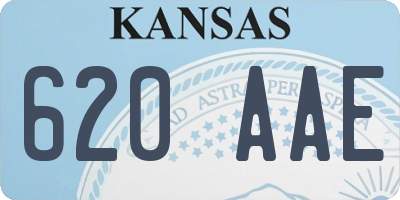 KS license plate 620AAE