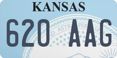 KS license plate 620AAG