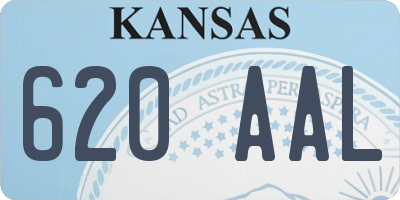 KS license plate 620AAL