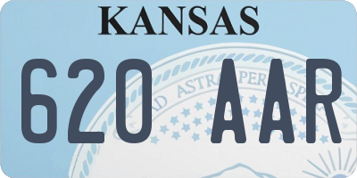 KS license plate 620AAR