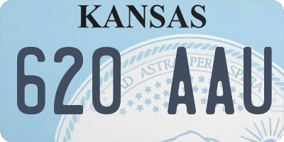 KS license plate 620AAU