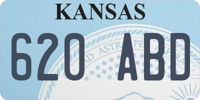 KS license plate 620ABD