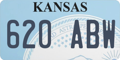 KS license plate 620ABW