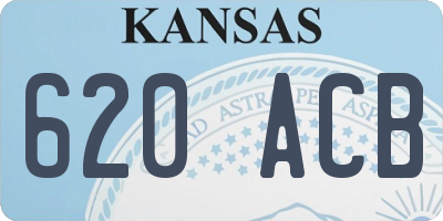 KS license plate 620ACB