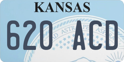 KS license plate 620ACD