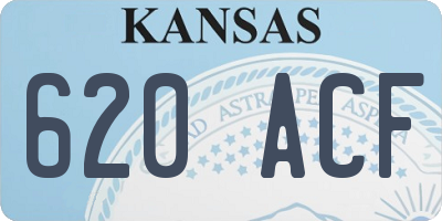 KS license plate 620ACF