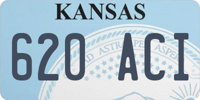 KS license plate 620ACI