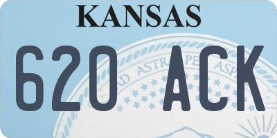 KS license plate 620ACK