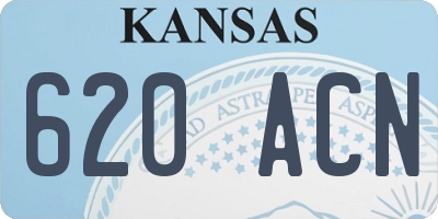 KS license plate 620ACN