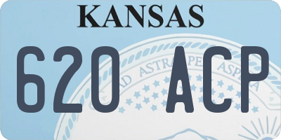 KS license plate 620ACP