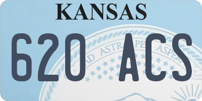 KS license plate 620ACS