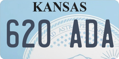 KS license plate 620ADA