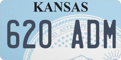 KS license plate 620ADM