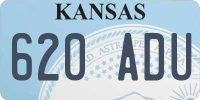 KS license plate 620ADU