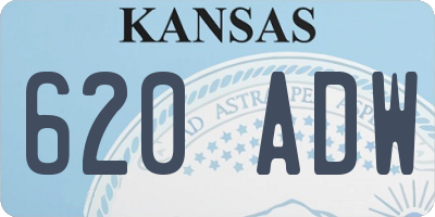 KS license plate 620ADW