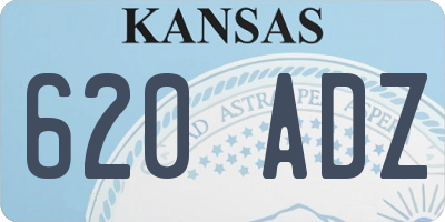 KS license plate 620ADZ