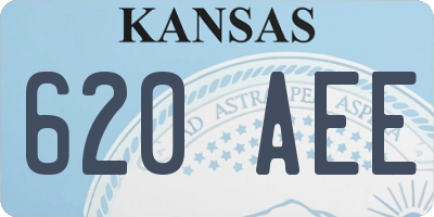 KS license plate 620AEE