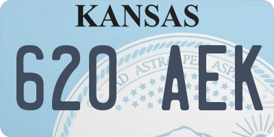 KS license plate 620AEK