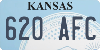 KS license plate 620AFC