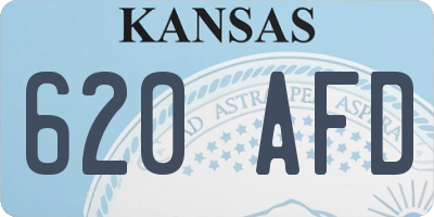KS license plate 620AFD