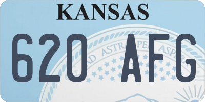KS license plate 620AFG
