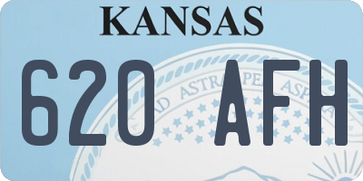 KS license plate 620AFH