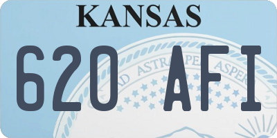 KS license plate 620AFI